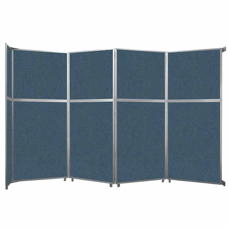 Versare Operable Wall Folding Room Divider 15'7" x 10'3/4" Caribbean Fabric 1070249-1